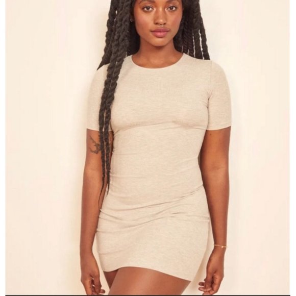 Reformation Dresses & Skirts - Reformation Kendy Ribbed Short Sleeve Mini Dress